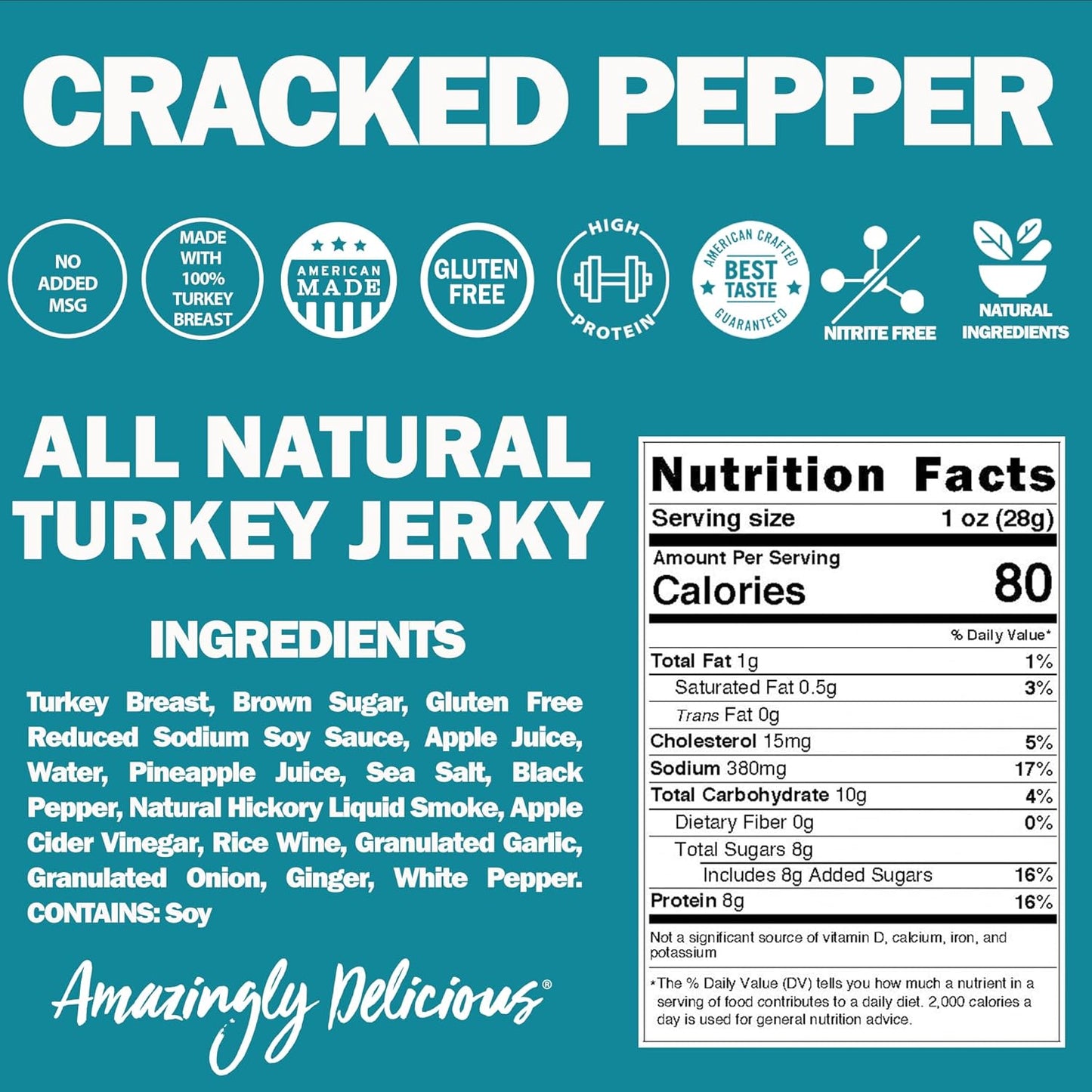 Cracked Pepper Turkey Jerky 12oz
