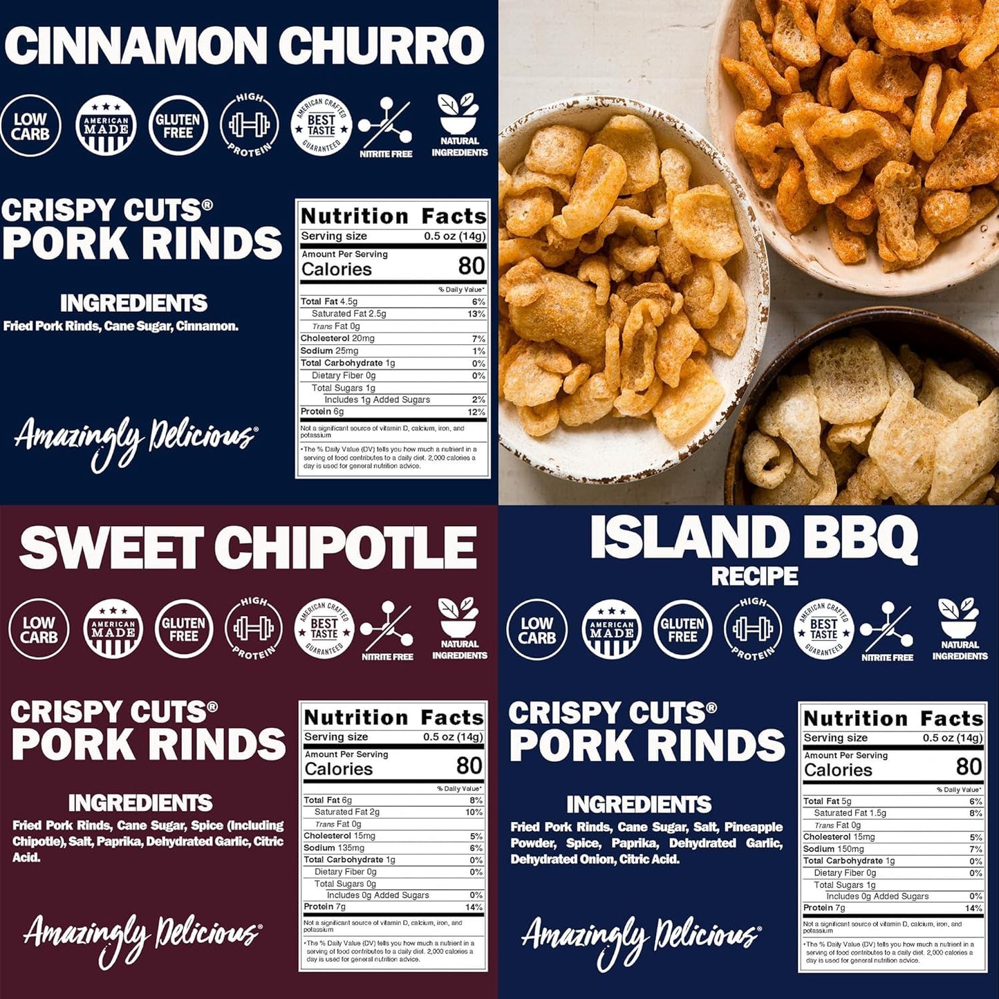 Variety 4ct Pork Rinds