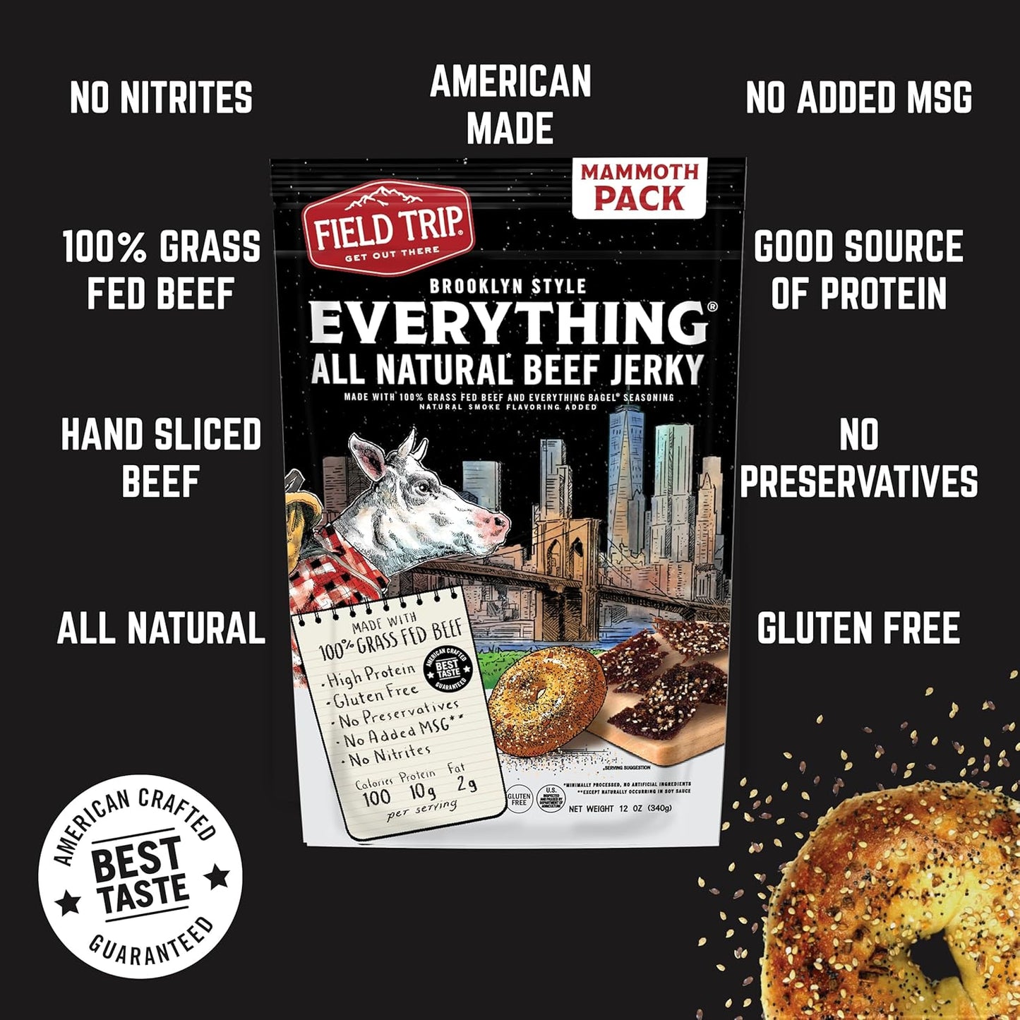 Everything Bagel Beef Jerky 12oz