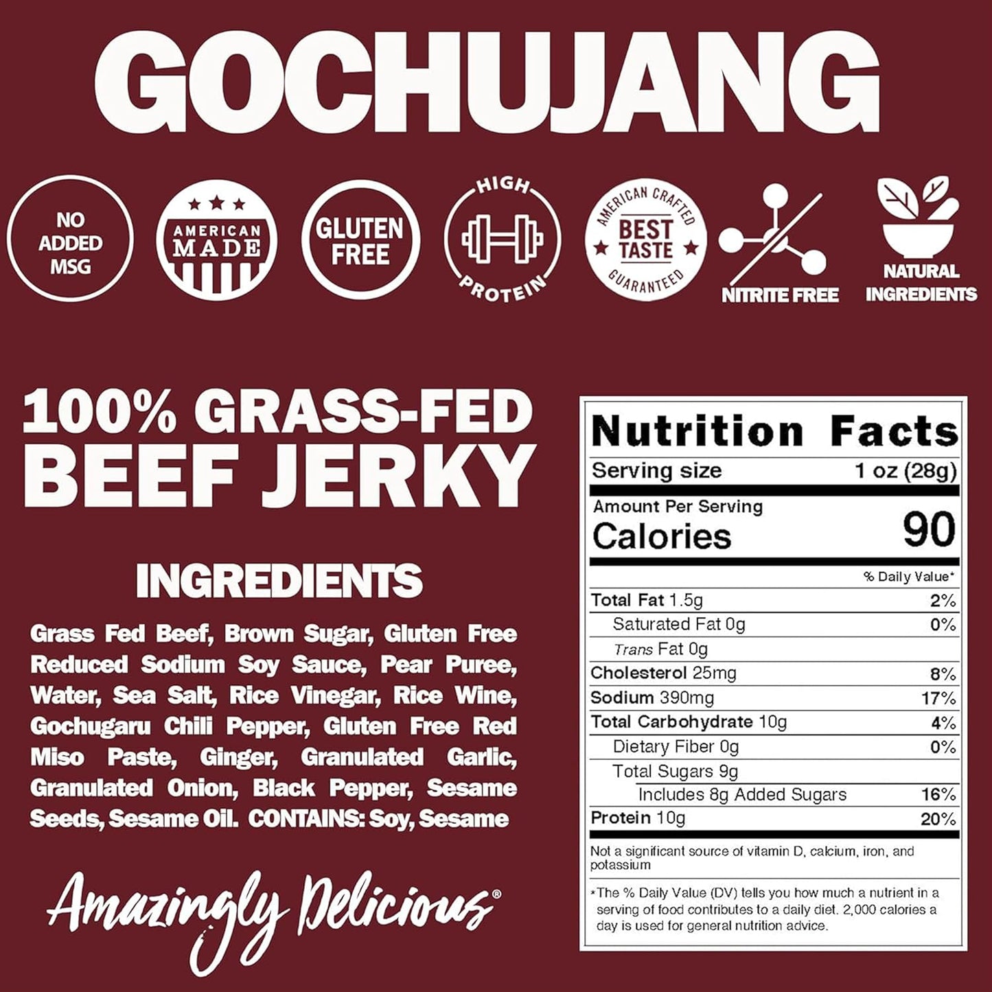Gochujang Korean Style BBQ Beef Jerky 1.0 oz