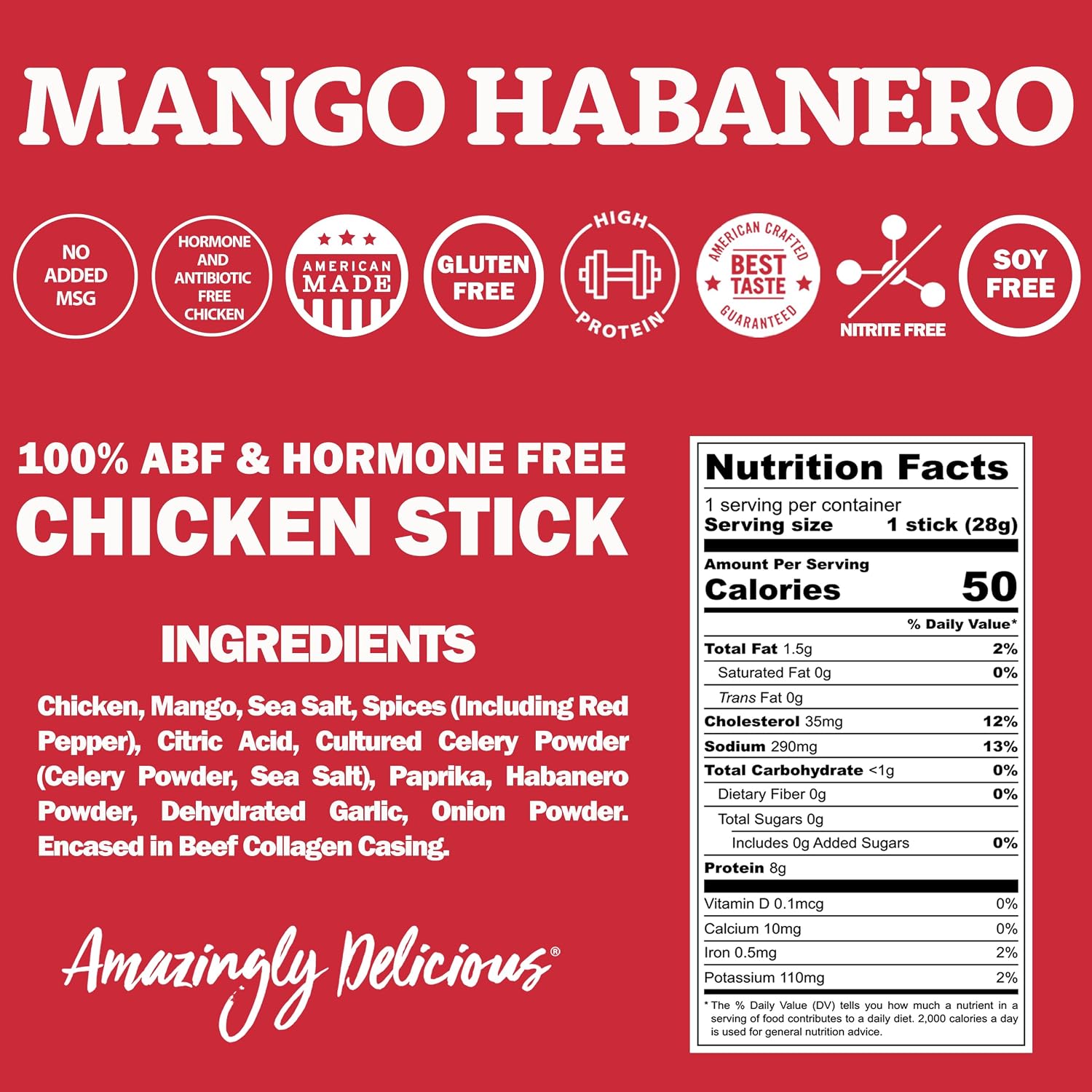 Spicy Mango Habanero Chicken Stick 1.0 oz (24 Sticks)