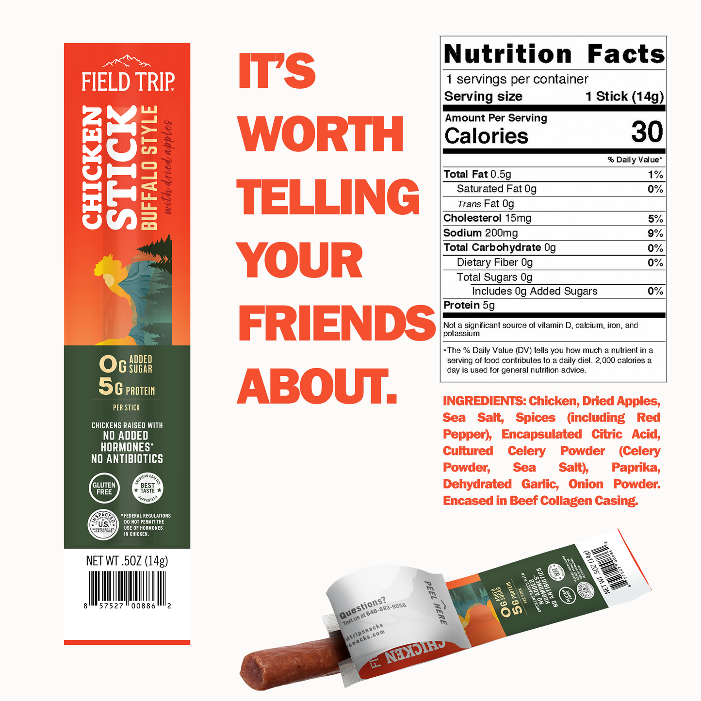 Buffalo Style Chicken Stick 0.5oz (24ct)