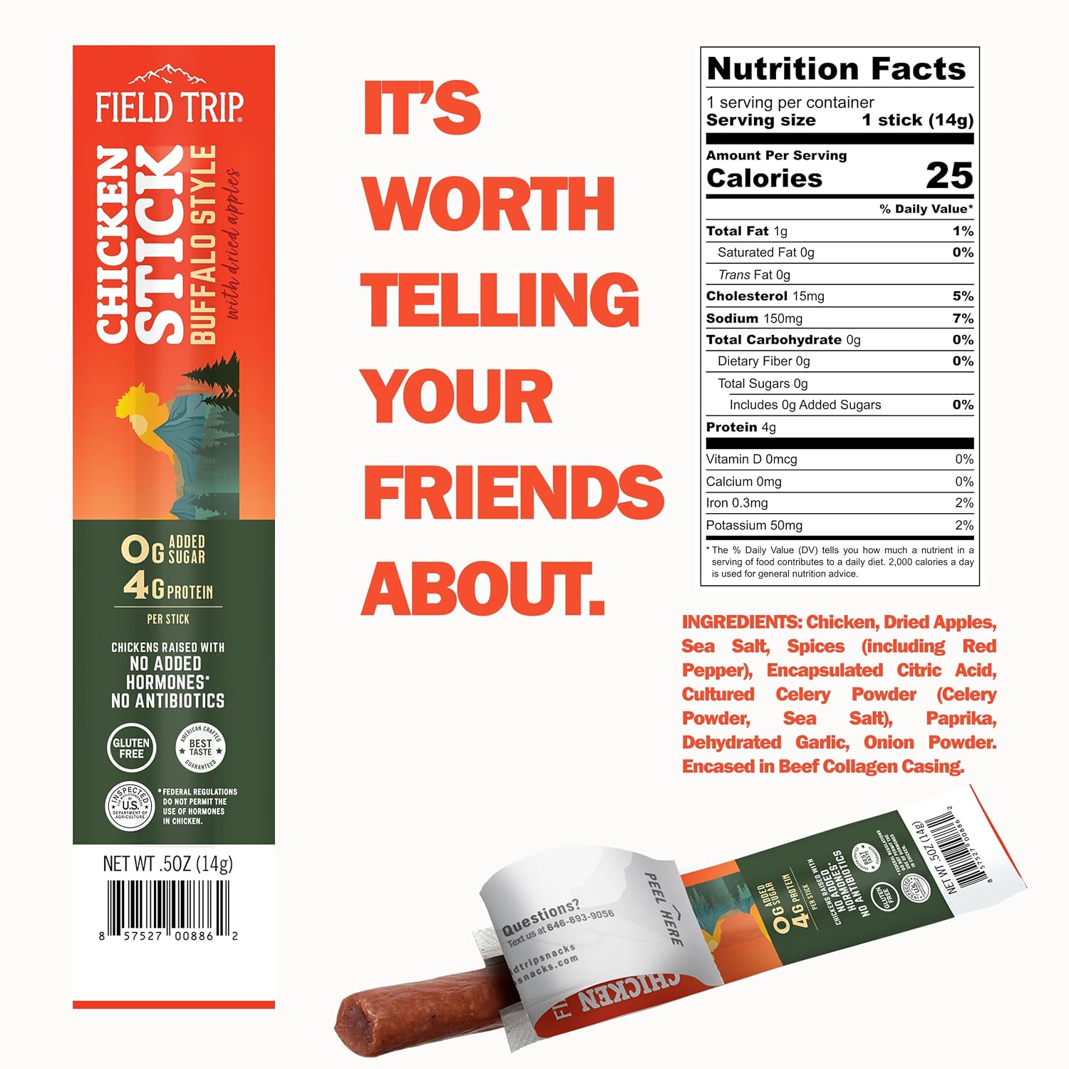 Buffalo Style Chicken Stick 0.5oz (24ct)