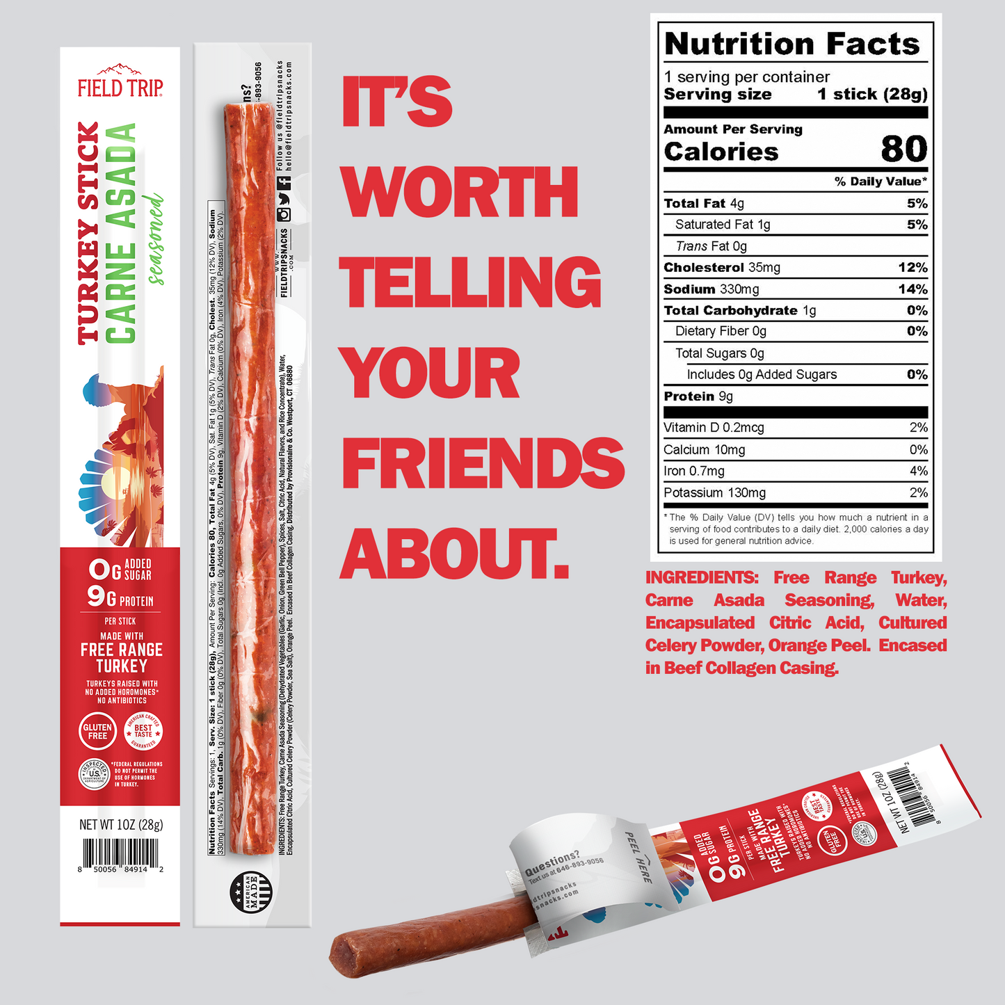 Carne Asada Turkey Sticks 1oz (10ct)