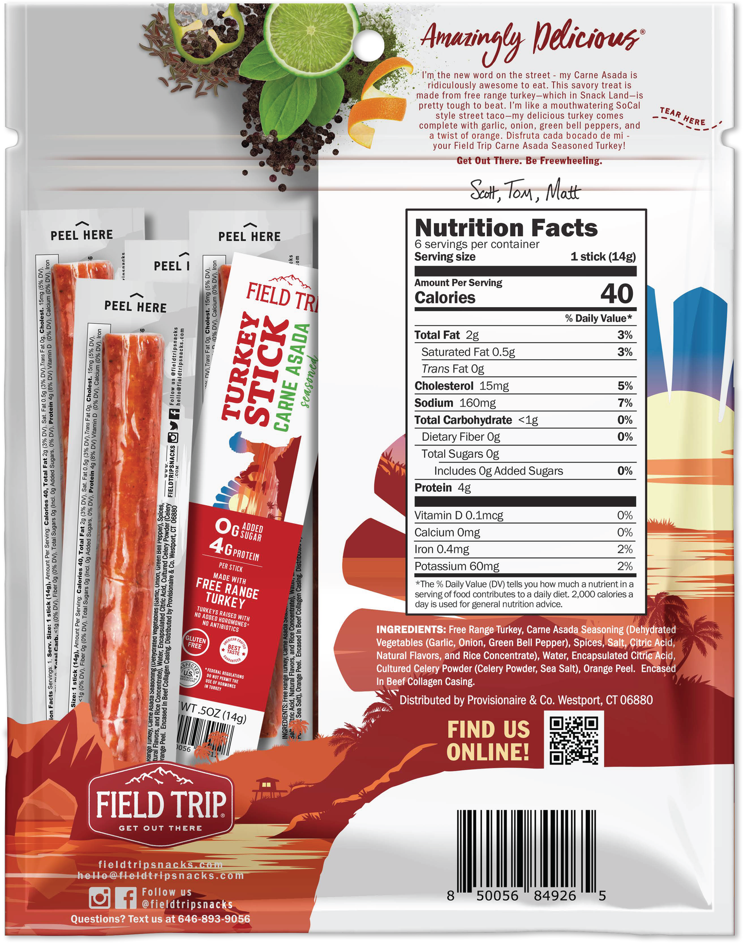 Carne Asada Turkey Multi-Stick Bag (3oz - 0.5oz/8ct)