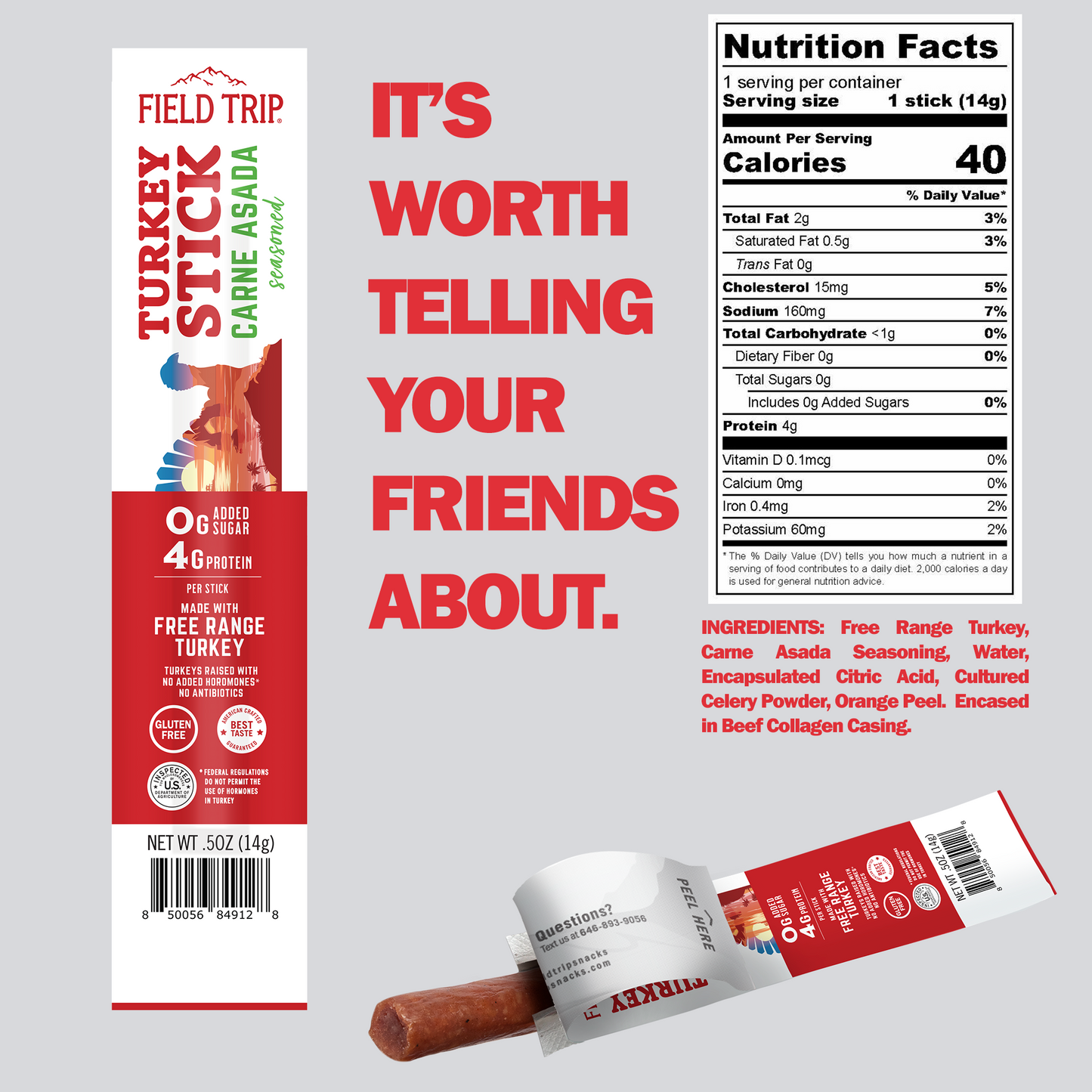 Carne Asada Turkey Stick 0.5oz (24ct)
