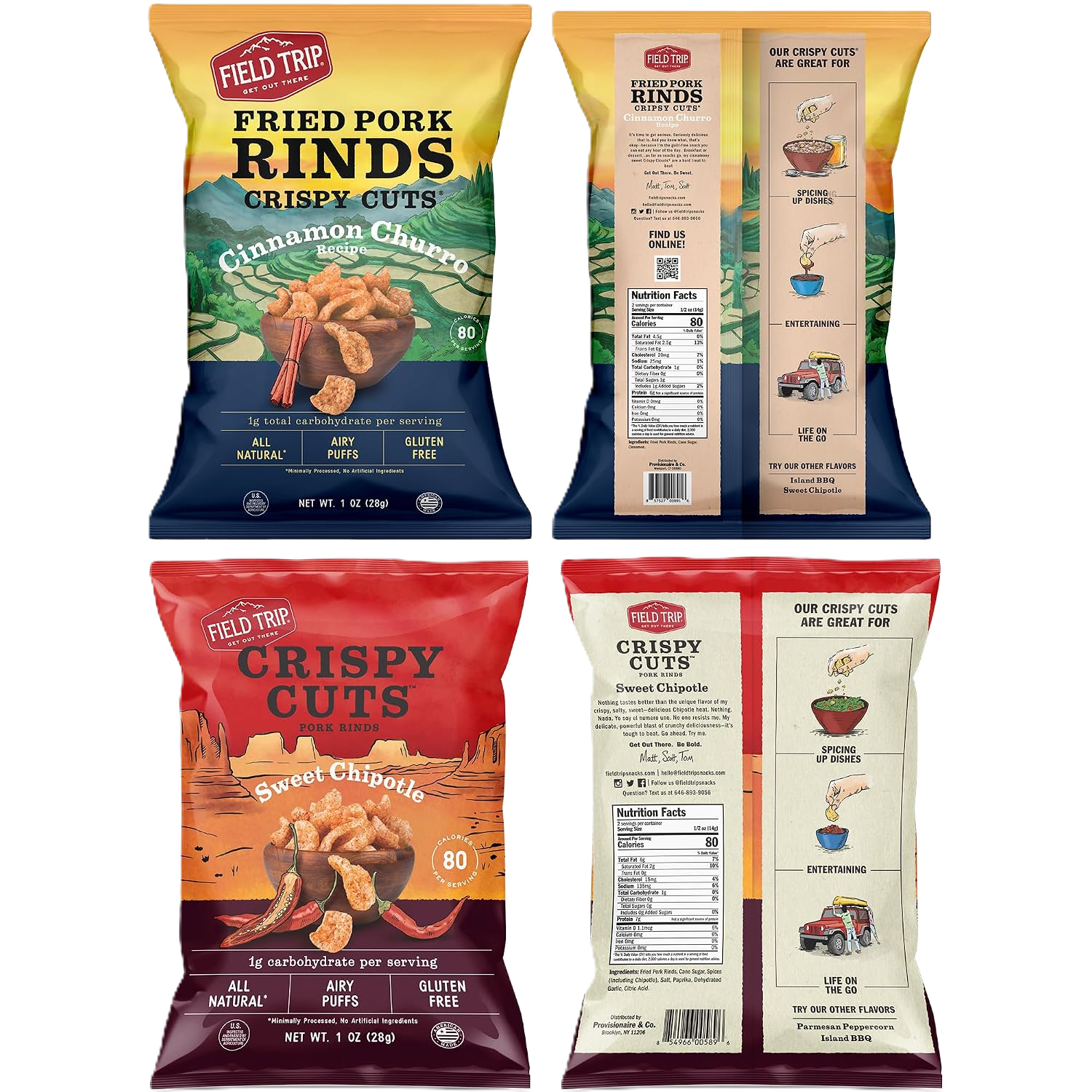 Variety 6 pack Pork Rinds