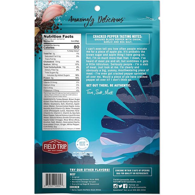 Cracked Pepper Turkey Jerky 12oz