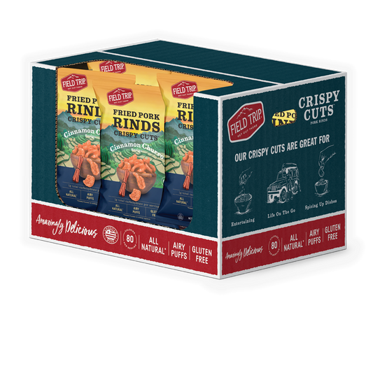 Crispy Cuts, Cinnamon Churro Pork Rind 2.5 oz (wholesale)