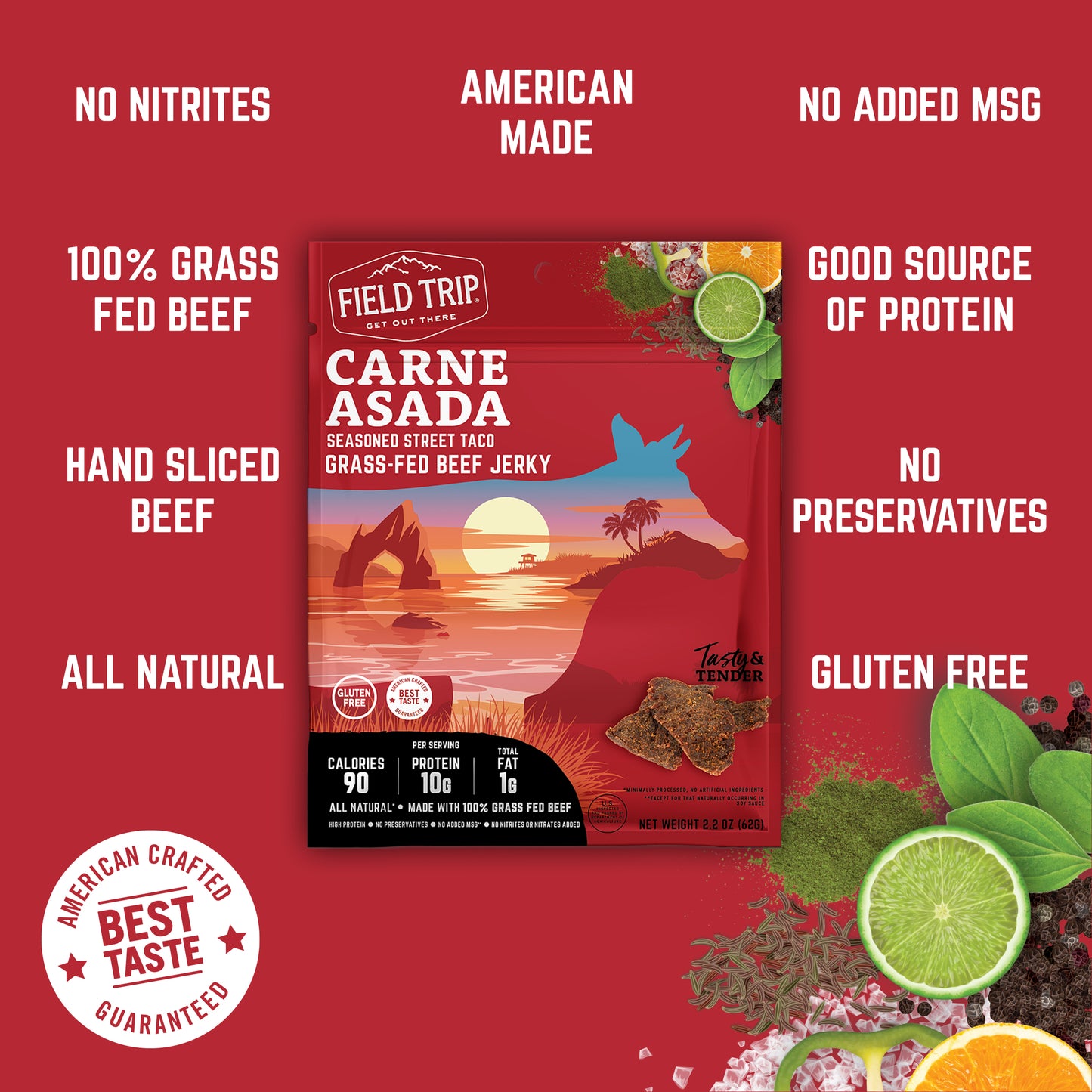 Carne Asada Beef Jerky 2.2oz (4ct)