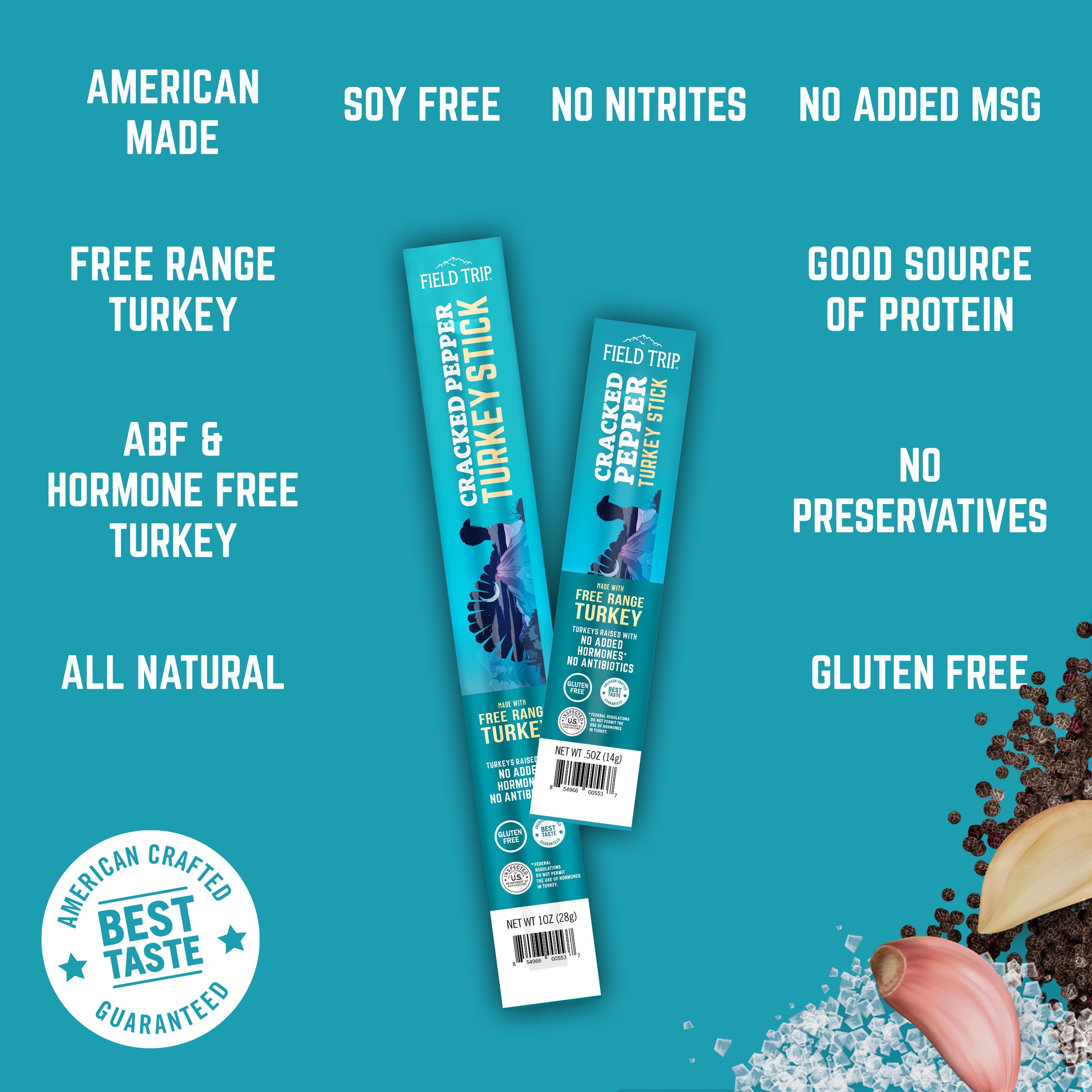 Cracked Pepper Turkey Sticks .5oz (24ct)