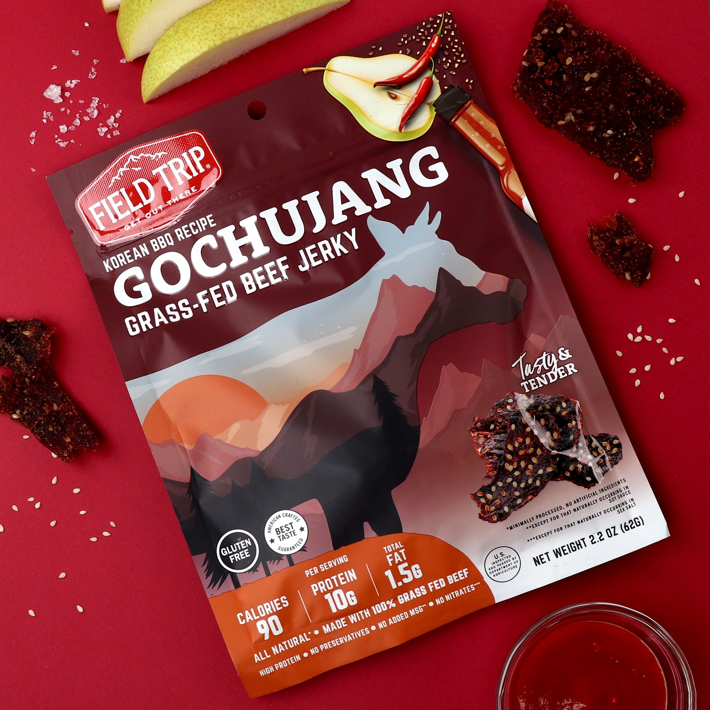 Gochujang Korean BBQ Beef Jerky 2.2oz (4ct)