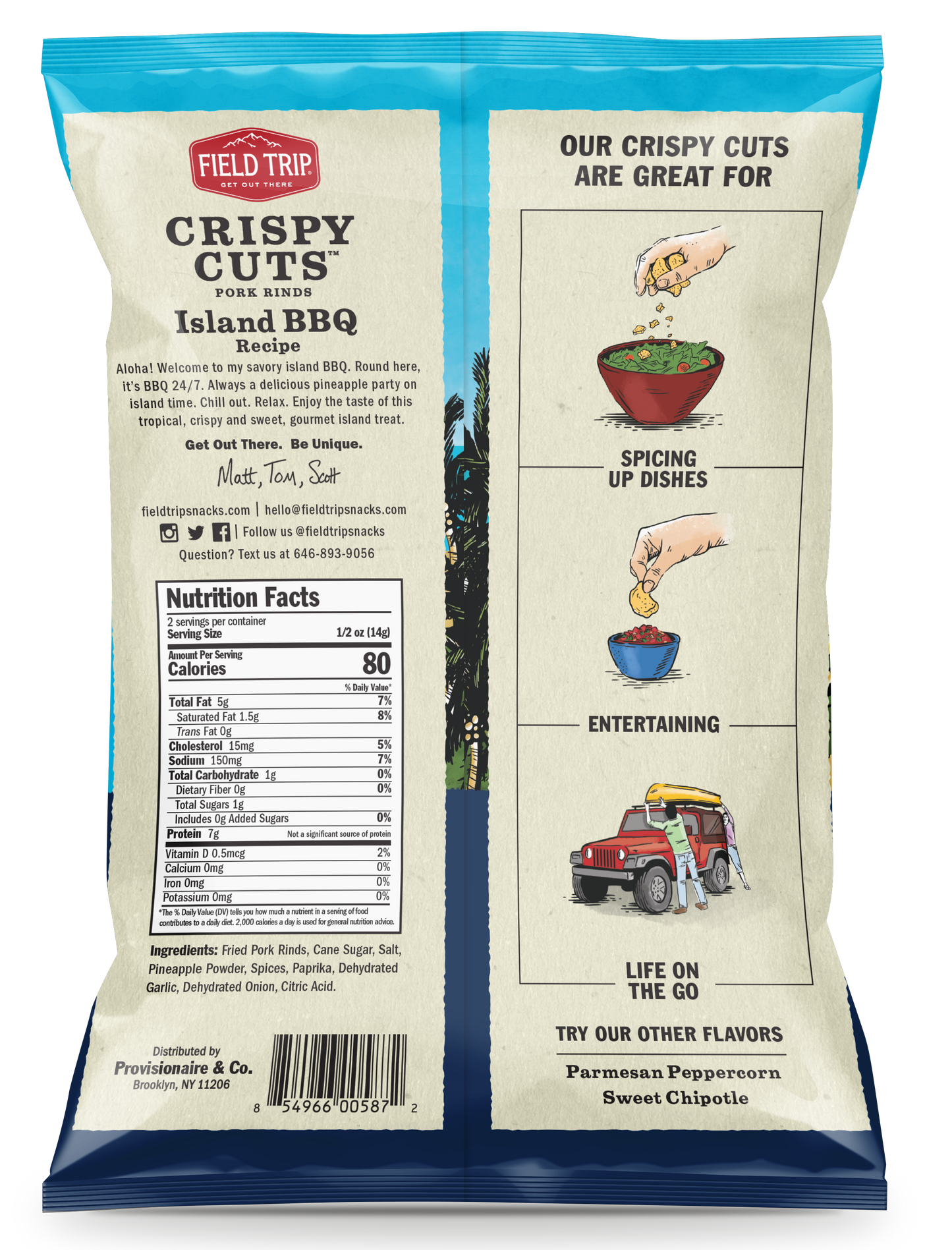 Crispy Cuts Island BBQ Pork Rind (1oz) (60 count)
