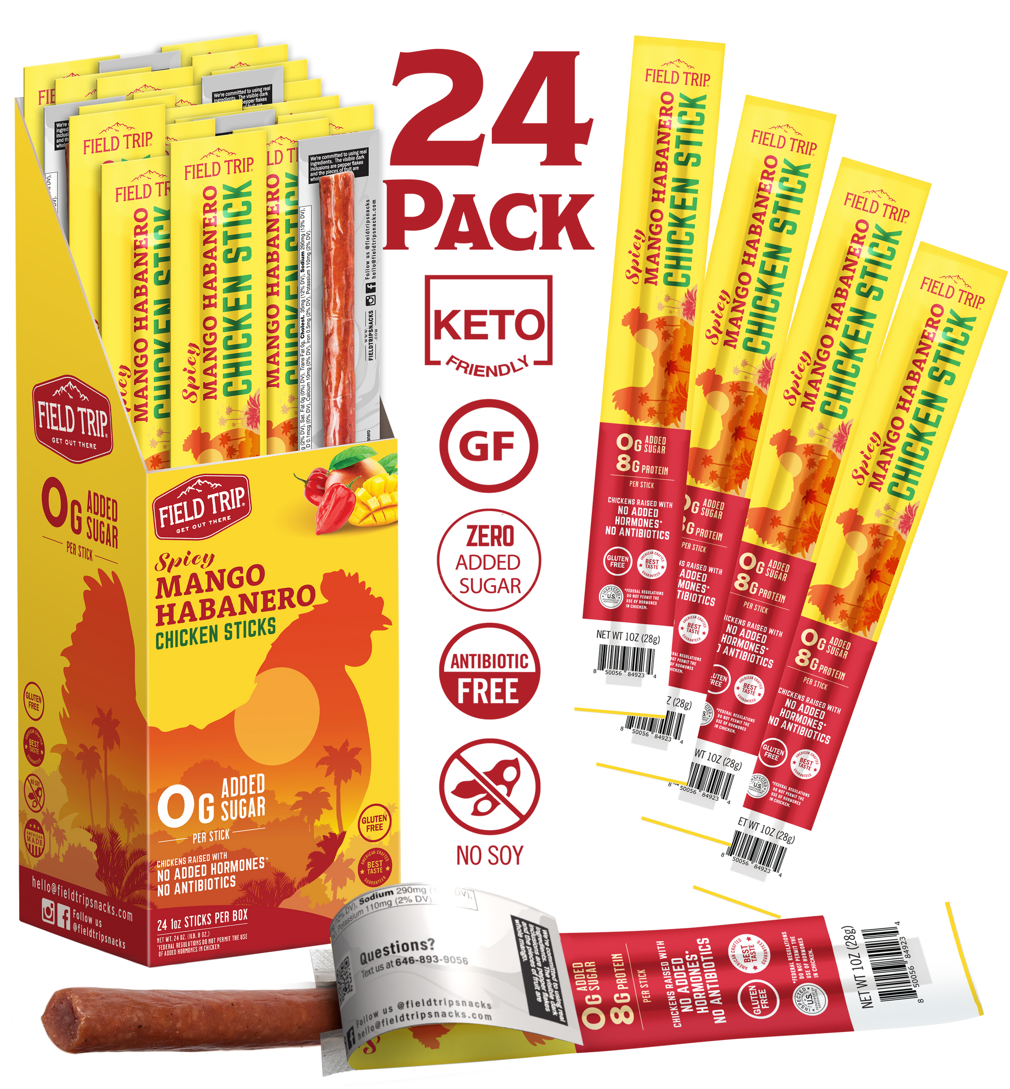 Spicy Mango Habanero Chicken Stick 1.0 oz (24 Sticks)
