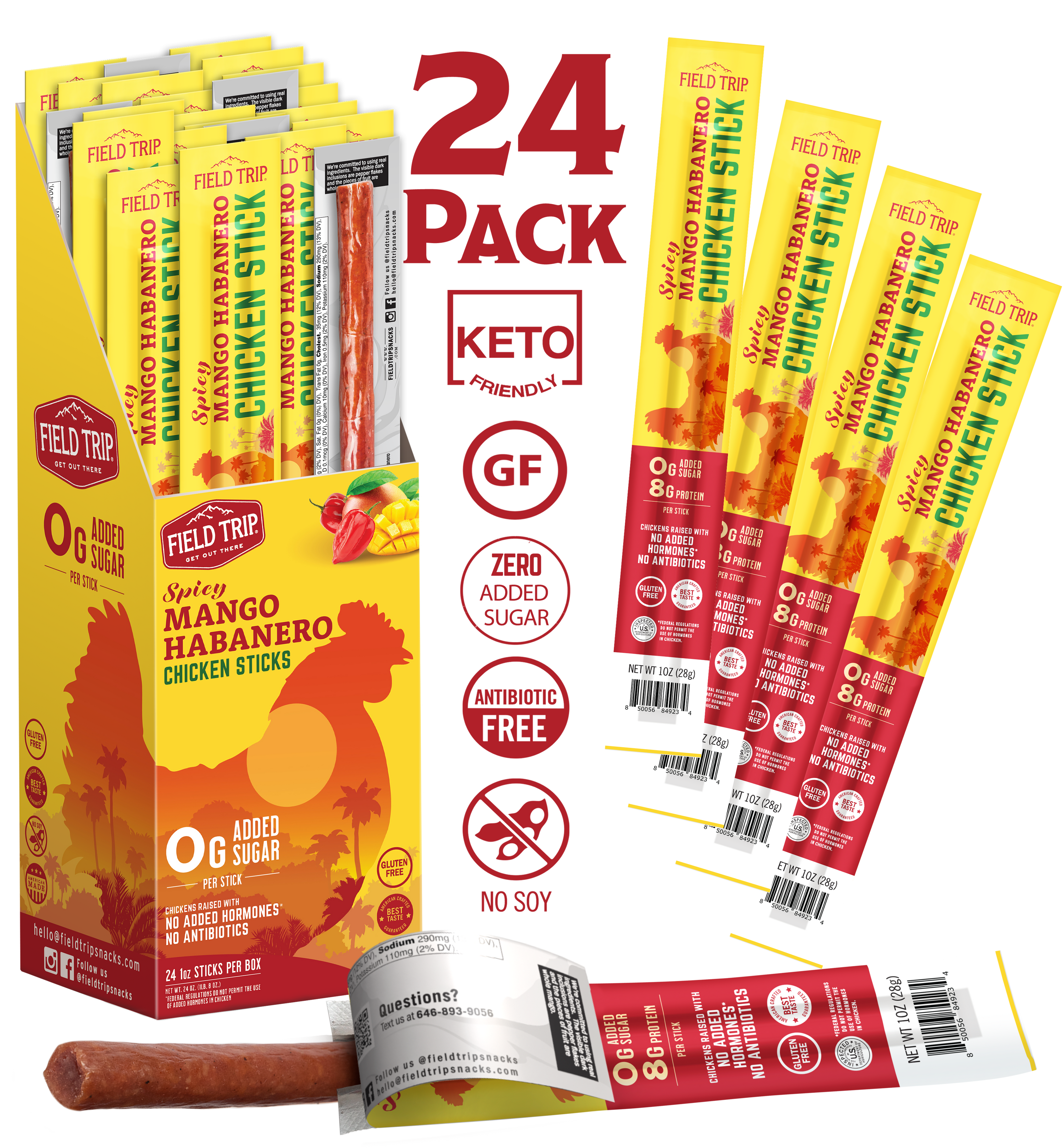 Spicy Mango Habanero Chicken Stick 1.0 oz (24 Sticks)