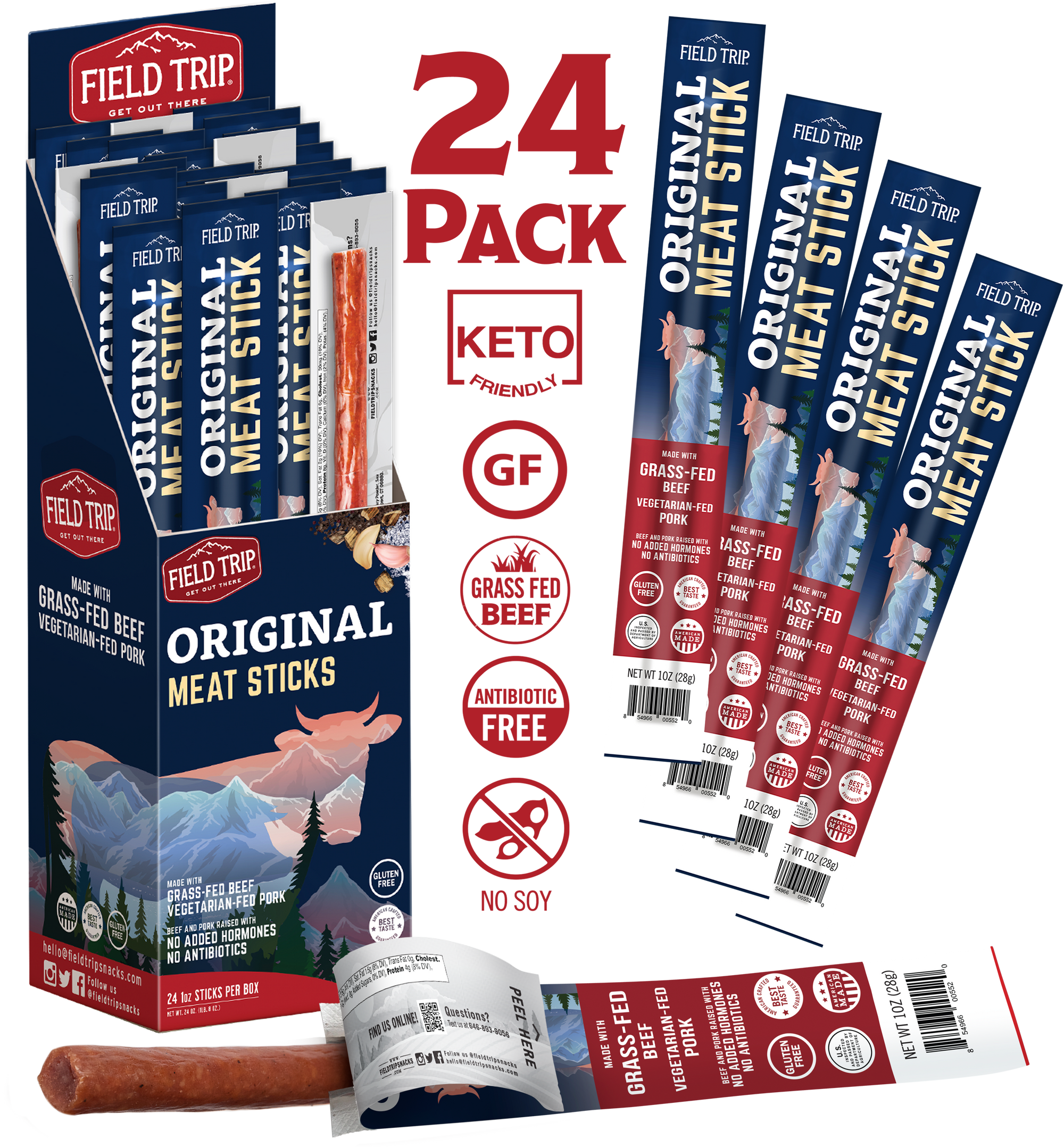 Original Meat Stick 1.0 oz (24 Sticks)