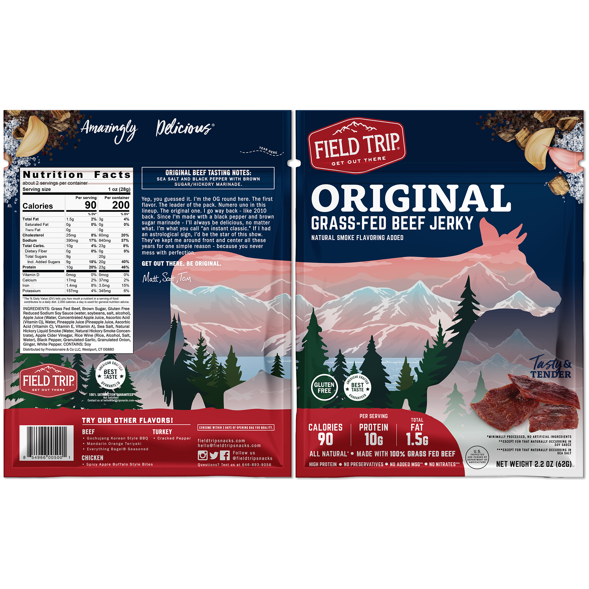Original Beef Jerky 2.2oz (4ct)