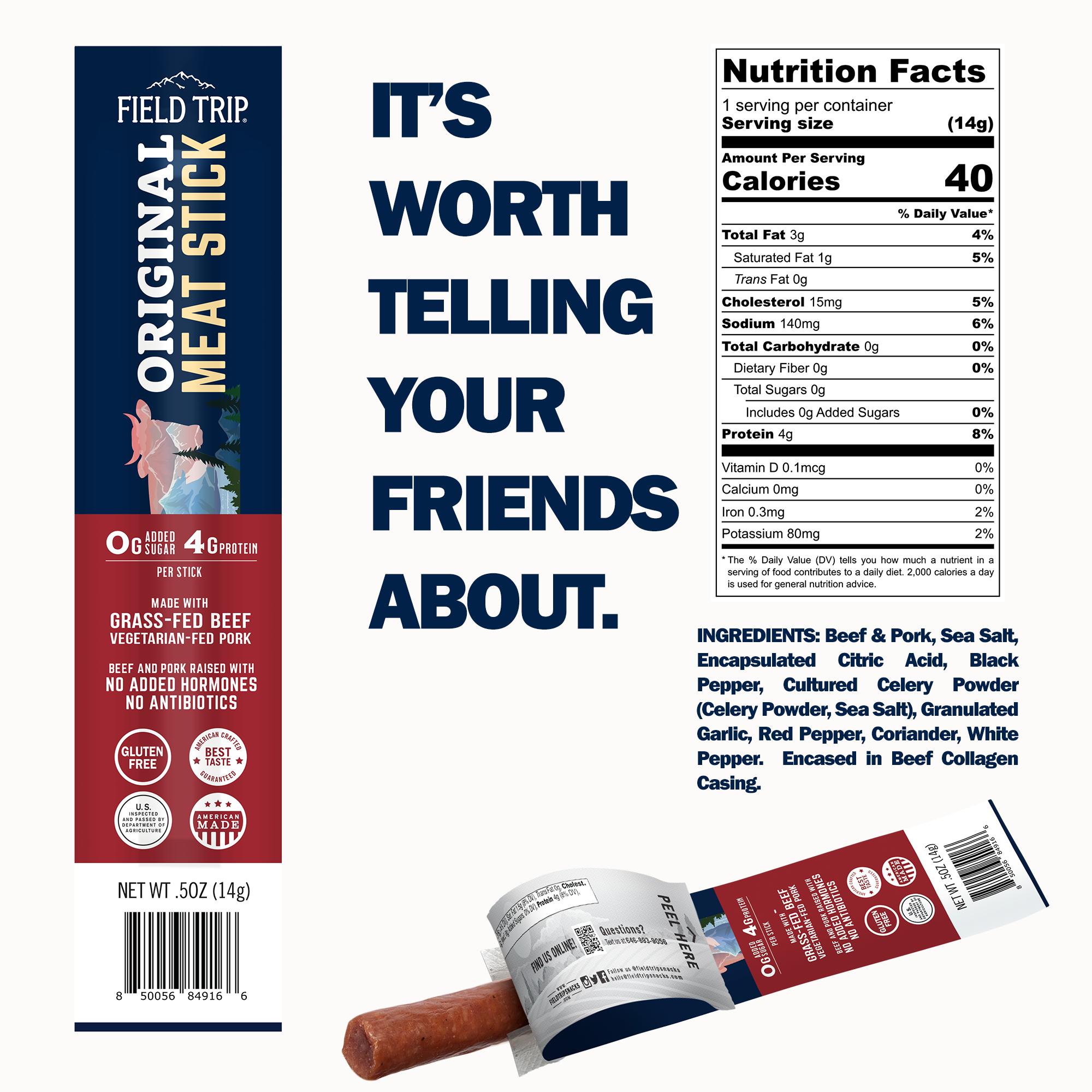 Original Meat Stick 0.5oz (24ct)