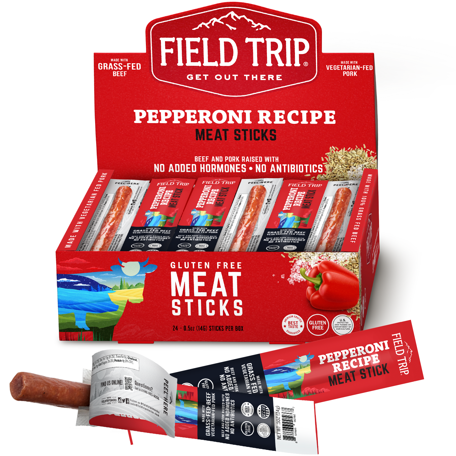 Pepperoni Recipe Meat Stick .5oz (24ct)