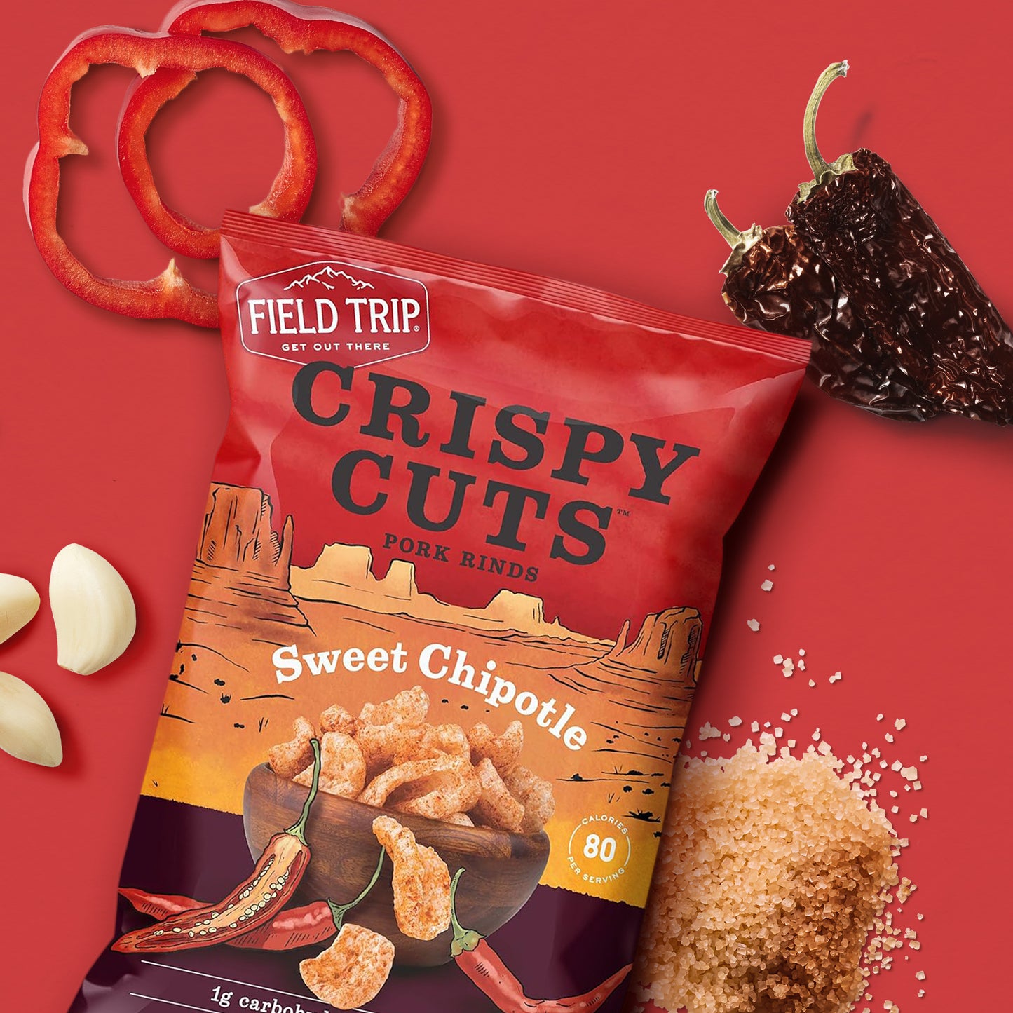 Crispy Cuts Sweet Chipotle Pork Rind (1oz) (60 count)