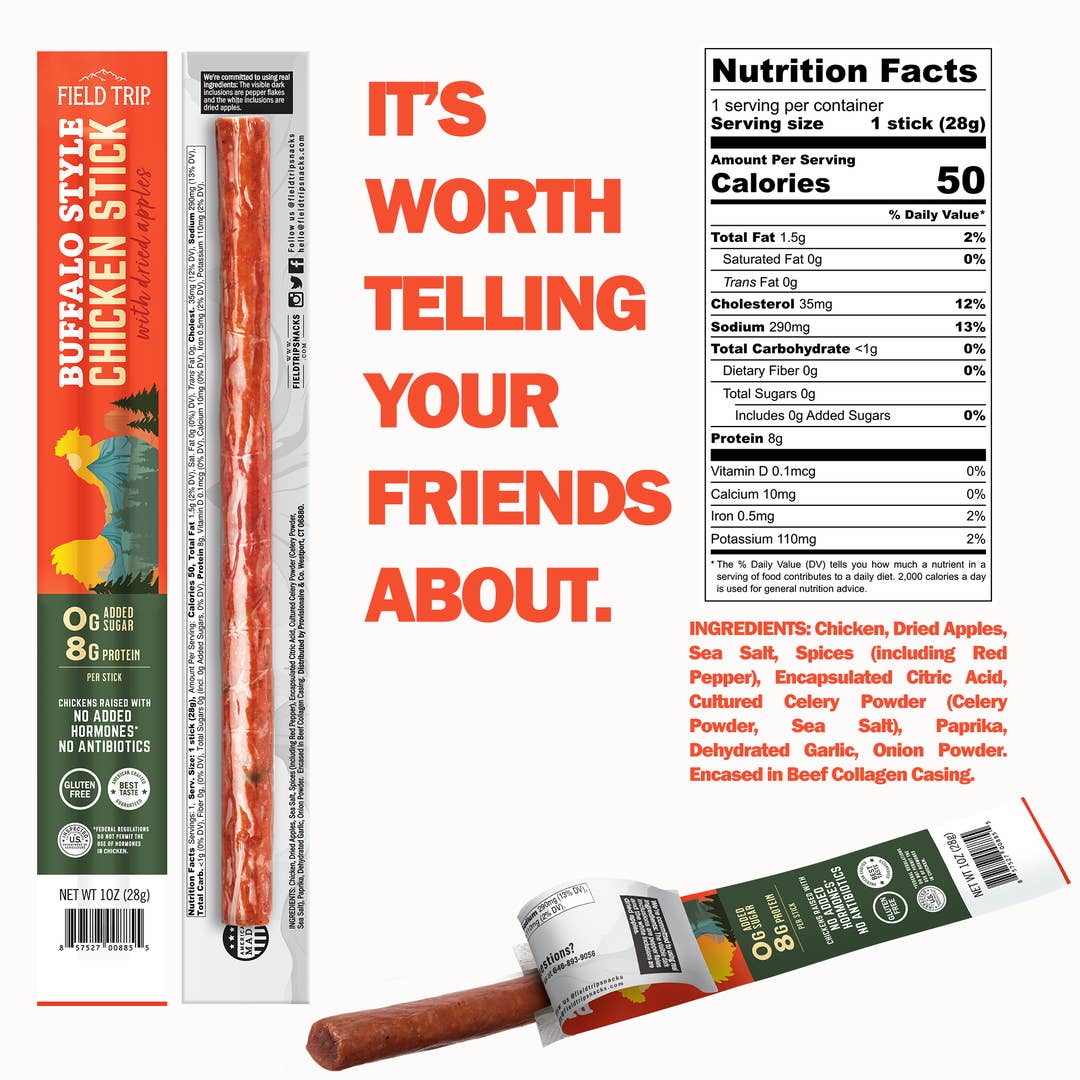 Buffalo Style Chicken & Apple Chicken Stick 1.0 oz (24 sticks)