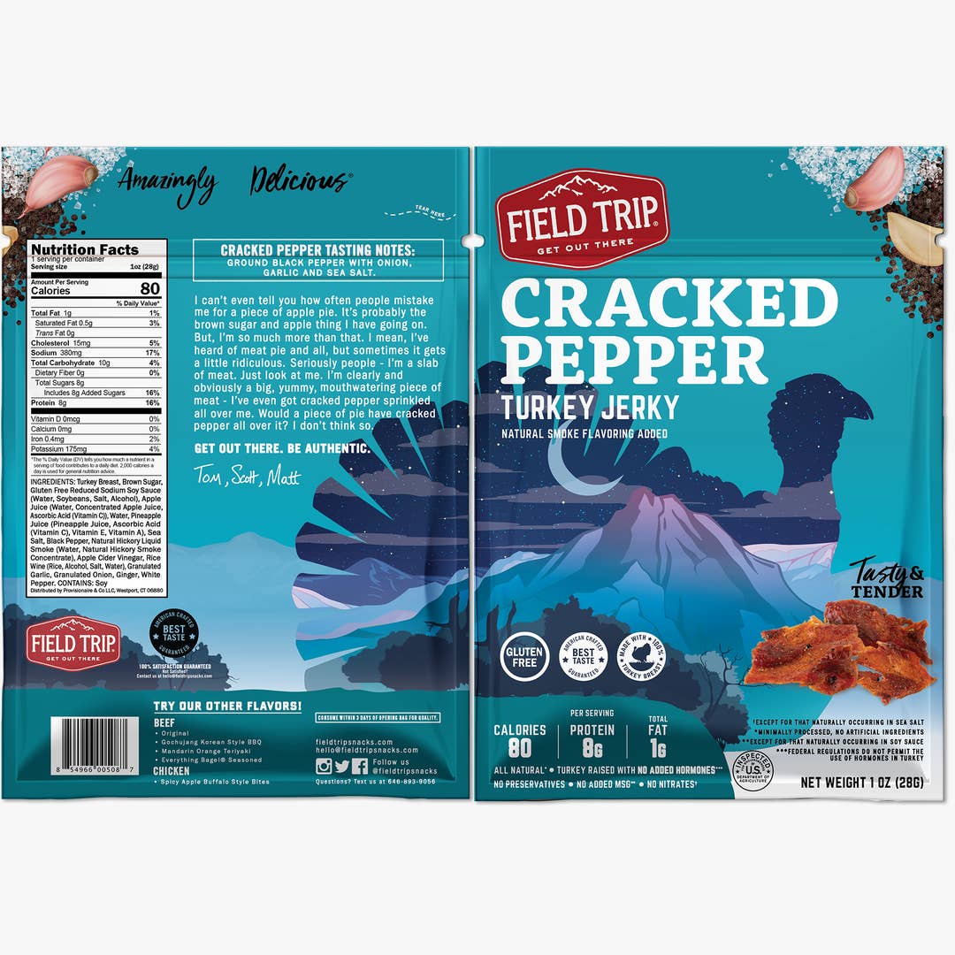 Cracked Pepper Turkey Jerky 1.0 oz